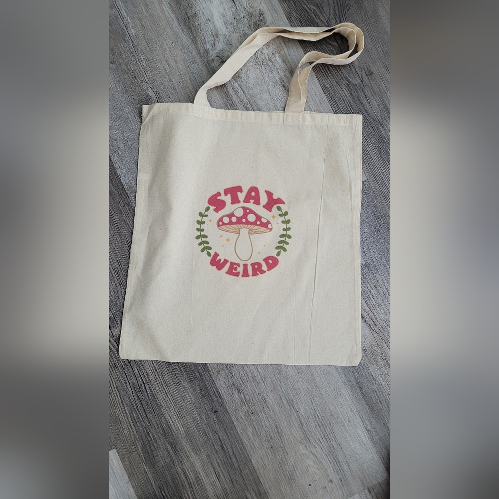 Stay Weird Canvas Tote Bag